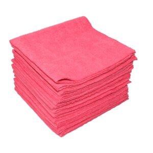 Edgeless Microfiber Towel Red 16"x16"